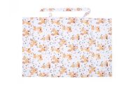 Ποδιά Θηλασμού bebe Cute Fox 02 105x70 White-Beige 100% Cotton