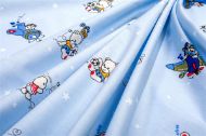 Σεντόνια Εμπριμέ Σετ 3 τεμ bebe Bears Playtime 591 120X160 Sky Blue 100% Cotton