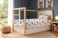 Σεντόνια Εμπριμέ Σετ 3 τεμ kids Animal Grand Prix 589 160X240 White-Blue 100% Cotton