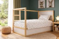 Σεντόνια Εμπριμέ Σετ 3 τεμ kids Whimsical Mountainside 588 160X240 White-Grey 100% Cotton