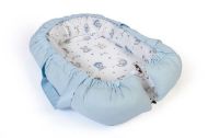 Φωλιά Ύπνου bebe Bears Nest 03 85x60x15 White-Sky Blue 100% Cotton