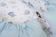 Φωλιά Ύπνου bebe Bears Nest 03 85x60x15 White-Sky Blue 100% Cotton
