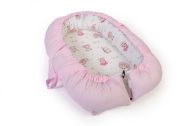 Φωλιά Ύπνου bebe Bears Nest 04 85x60x15 White-Pink 100% Cotton