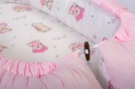 Φωλιά Ύπνου bebe Bears Nest 04 85x60x15 White-Pink 100% Cotton