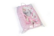 Φωλιά Ύπνου bebe Bears Nest 04 85x60x15 White-Pink 100% Cotton