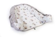 Φωλιά Ύπνου bebe Bears Nest 05 85x60x15 White-Grey 100% Cotton