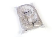Φωλιά Ύπνου bebe Bears Nest 05 85x60x15 White-Grey 100% Cotton