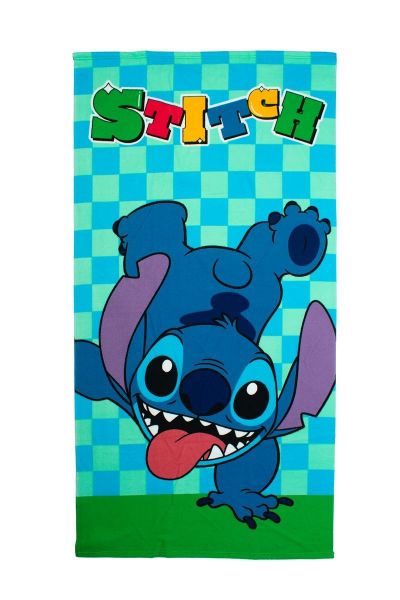 Πετσέτα Θαλάσσης Quick Dry Disney Home Lilo & Stitch 186 70X140 Aqua-Sky Blue 100% Microfiber