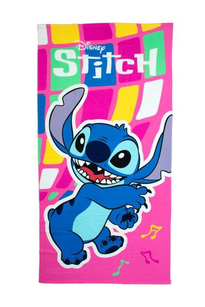 Πετσέτα Θαλάσσης Quick Dry Disney Home Lilo & Stitch 188 70X140 Pink 100% Microfiber