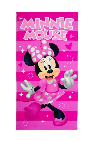Πετσέτα Θαλάσσης Quick Dry Disney Home Minnie 181 70X140 Fuchsia-Pink 100% Microfiber