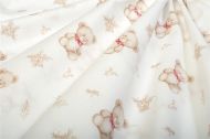 Σεντόνια Εμπριμέ Σετ 3 τεμ kids Newborn Bear 716 160x240 White-Beige 100% Cotton