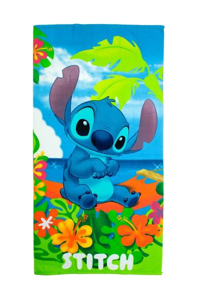 Πετσέτα Θαλάσσης Quick Dry Disney Home Lilo & Stitch 086 70X140 Blue-Green 100% Microfiber