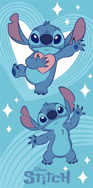 Πετσέτα Θαλάσσης Quick Dry Disney Home Lilo & Stitch 545 70X140 Sky Blue 100% Microfiber