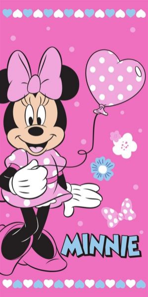 Πετσέτα Θαλάσσης Quick Dry Disney Home Minnie 335 70X140 Pink 100% Microfiber