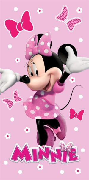 Πετσέτα Θαλάσσης Quick Dry Disney Home Minnie 542 70X140 Baby Pink 100% Microfiber