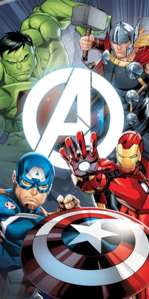 Πετσέτα Θαλάσσης Quick Dry Marvel Avengers 553 70X140 White 100% Microfiber