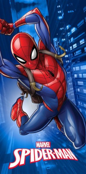 Πετσέτα Θαλάσσης Quick Dry Marvel Spider-Man 375 70X140 Blue 100% Microfiber