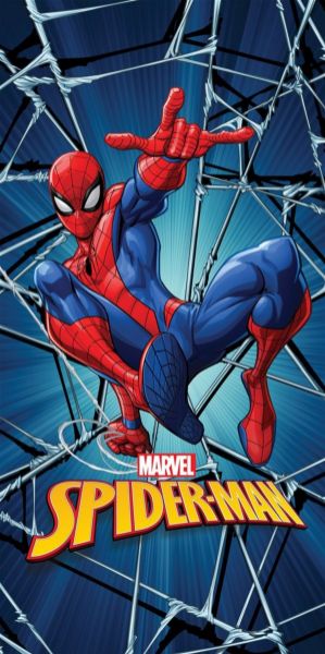 Πετσέτα Θαλάσσης Quick Dry Marvel Spider-Man 550 70X140 Blue 100% Microfiber