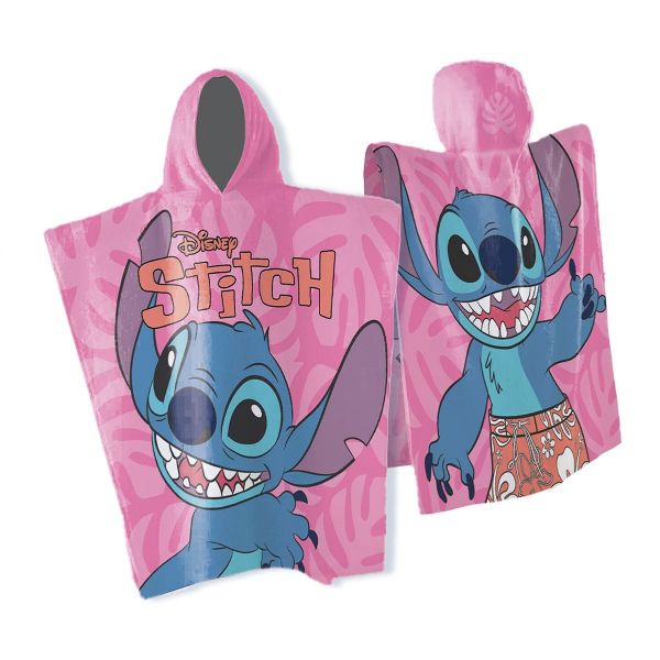 Πόντσο Θαλάσσης Quick Dry Disney Home Lilo & Stitch 556 50X100 Pink 100% Microfiber