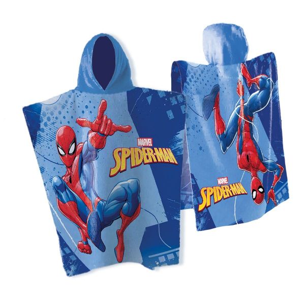 Πόντσο Θαλάσσης Quick Dry Marvel Spider-Man 538 50X100 Sky Blue-Blue 100% Microfiber