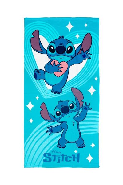 Πετσέτα Θαλάσσης Quick Dry Disney Home Lilo & Stitch 545 70X140 Sky Blue 100% Microfiber