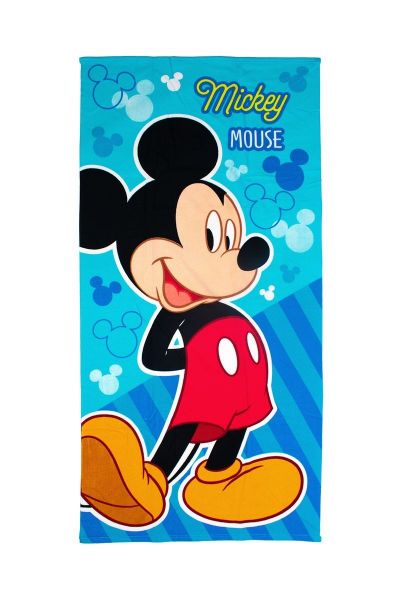 Πετσέτα Θαλάσσης Quick Dry Disney Home Mickey 376 70X140 Sky Blue 100% Microfiber