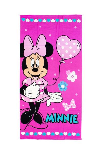 Πετσέτα Θαλάσσης Quick Dry Disney Home Minnie 335 70X140 Pink 100% Microfiber