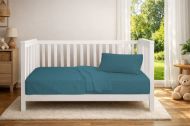 Κουβέρτα Πικέ bebe Μονόχρωμη 325 gr/m² 125x150 Petrol 100% Cotton