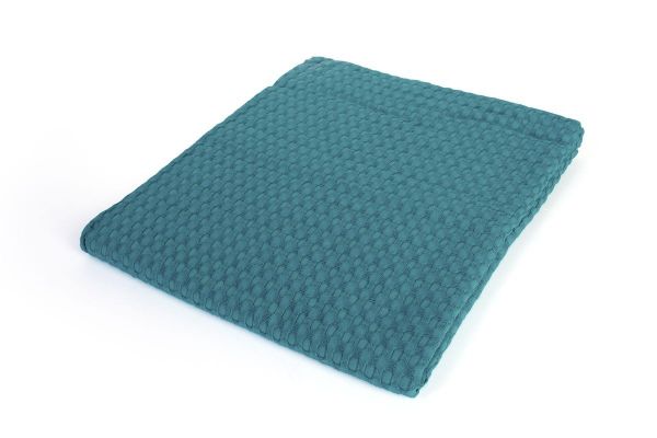 Κουβέρτα Πικέ bebe Μονόχρωμη 325 gr/m² 85x110 Petrol 100% Cotton