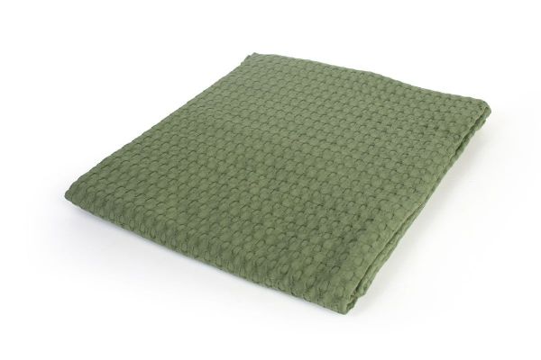 Κουβέρτα Πικέ bebe Μονόχρωμη 325 gr/m² 85x110 Olive 100% Cotton