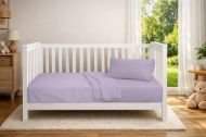 Κουβέρτα Πικέ bebe Μονόχρωμη 325 gr/m² 125x150 Pastel Lilac 100% Cotton