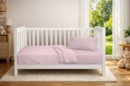 Κουβέρτα Πικέ bebe Μονόχρωμη 325 gr/m² 125x150 English Rose 100% Cotton