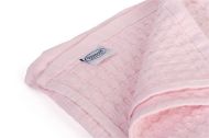 Κουβέρτα Πικέ bebe Μονόχρωμη 325 gr/m² 85x110 English Rose 100% Cotton