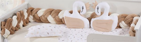 Πάντα Πλεξούδα bebe Velvet 21 Μήκος 220 cm White-Golden Beige 100% Polyester