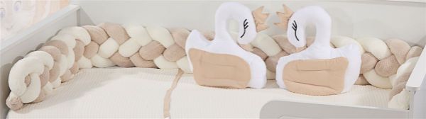 Πάντα Πλεξούδα bebe Wellsoft 40 Μήκος 220 cm White-Beige 100% Polyester